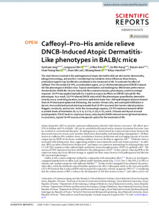 Caffeoyl-Pro-His amide relieve DNCB-Induced Atopic Dermatitis-Like phenotypes in BALB/c mice 