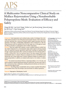 A Multicenter Noncomparative Clinical Study on Midface Rejuvenation Using a Nonabsorbable Polypropylene Mesh: Evaluation of Efficacy and Safety 