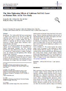 The skin-tightening effects of 1,444-nm Nd:YAG laser on human skin: an in vivo study