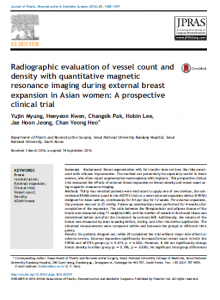 Radiographic evaluation of vessel count and density with quantitative magnetic resonance imaging during external breast expansion in Asian women: A prospective clinical trial 