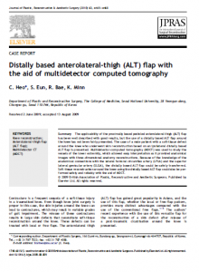 Distally based anterolateral thigh flap with the aid of multidetector computed tomography