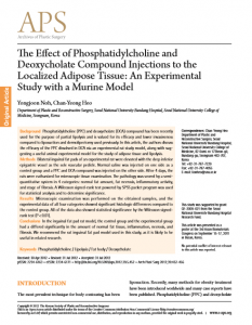 The effect of phosphatidylcholine and deoxycholate compound injections to the localized adipose tissue: An experimental study with a murine model