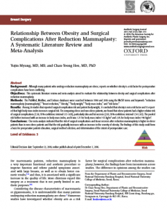 Relationship Between Obesity and Surgical Complications After Reduction Mammaplasty: A Systematic Literature Review and Meta-Analysis 